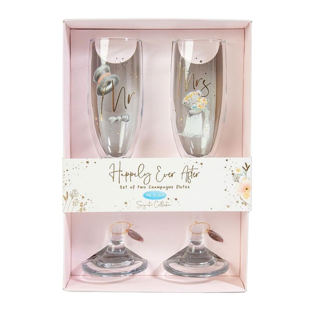 Mr & Mrs Me to You Wedding Champagne Flute Set Extra Image 1